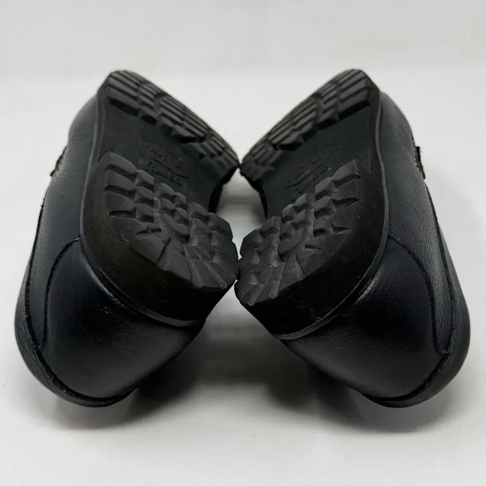 Allen Edmonds Hampton Penny Loafers Mens 12 E Wide Black Leather Lug Sole Casual